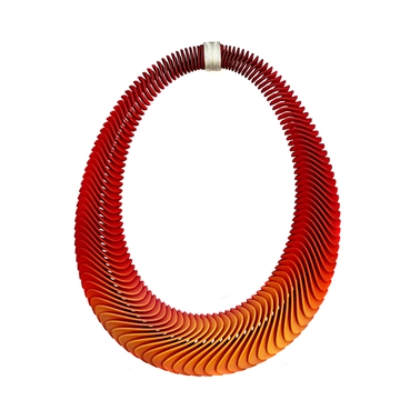 Curve Necklace - orange/yellow side