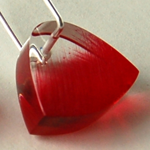 red brushstroke earrings detail