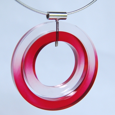 red dip dyed pendant