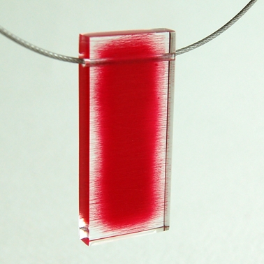 Red Frayed Pendant