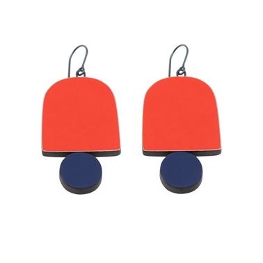 red and navy earrings