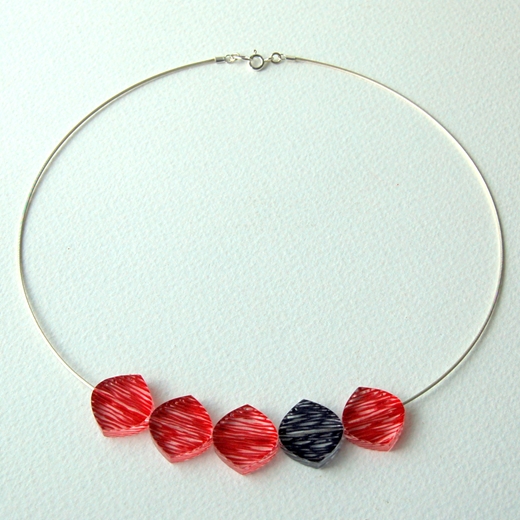 red petal necklace