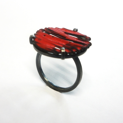 Red Enamel Ring