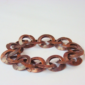 Copper small link chain bracelet