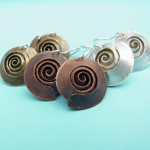 Selection of small spiral earrings