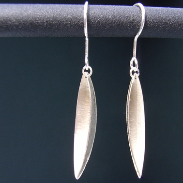 New moon silver earrings