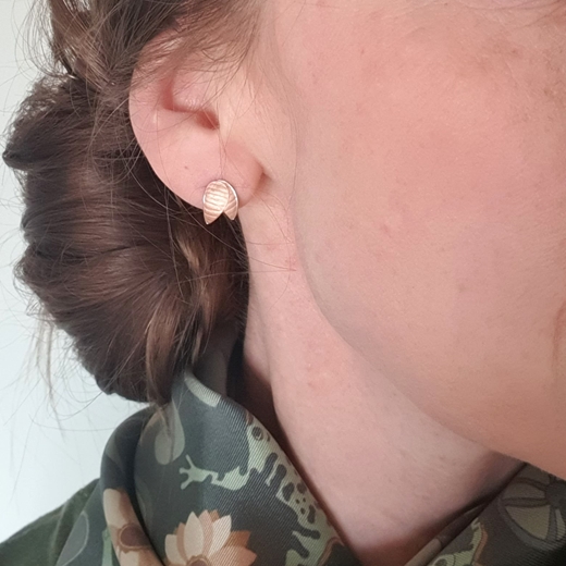 rose fritillaria earrings on