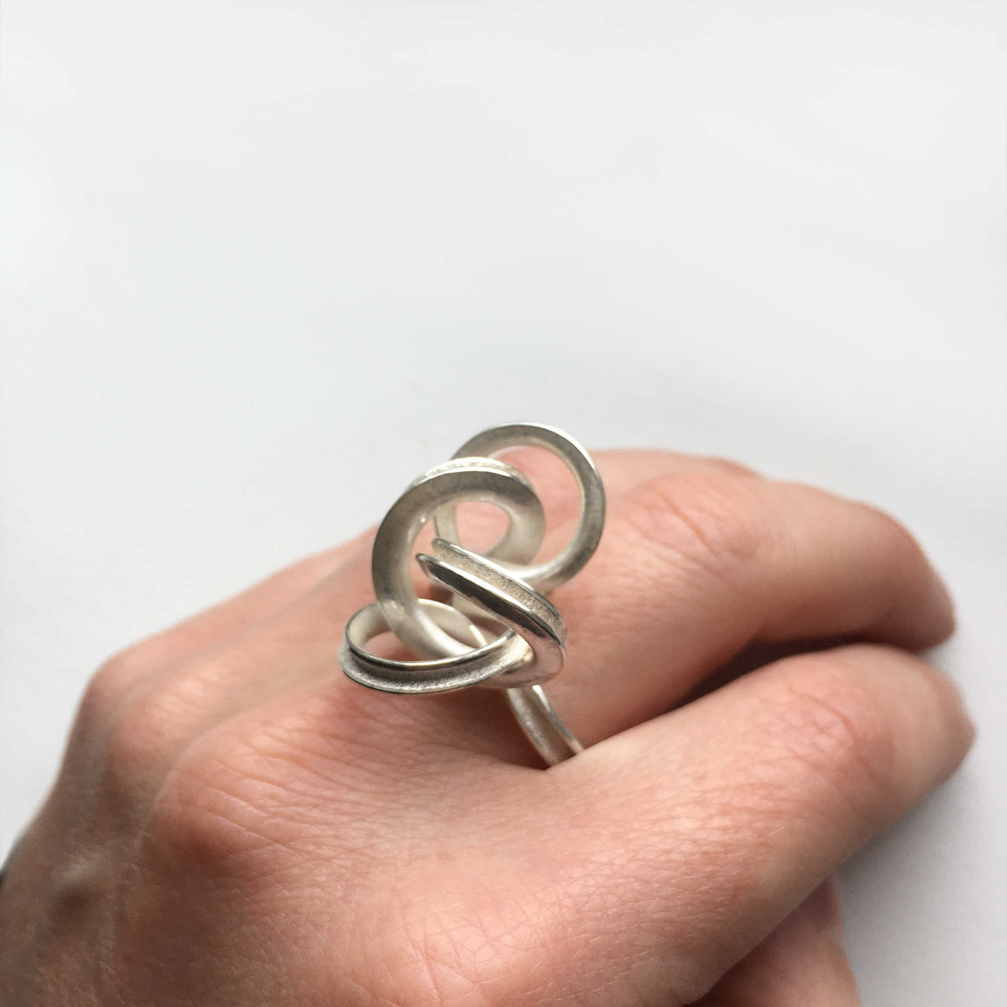 Silver Fantasy Curl Ring | Rings by Stephanie Johnson