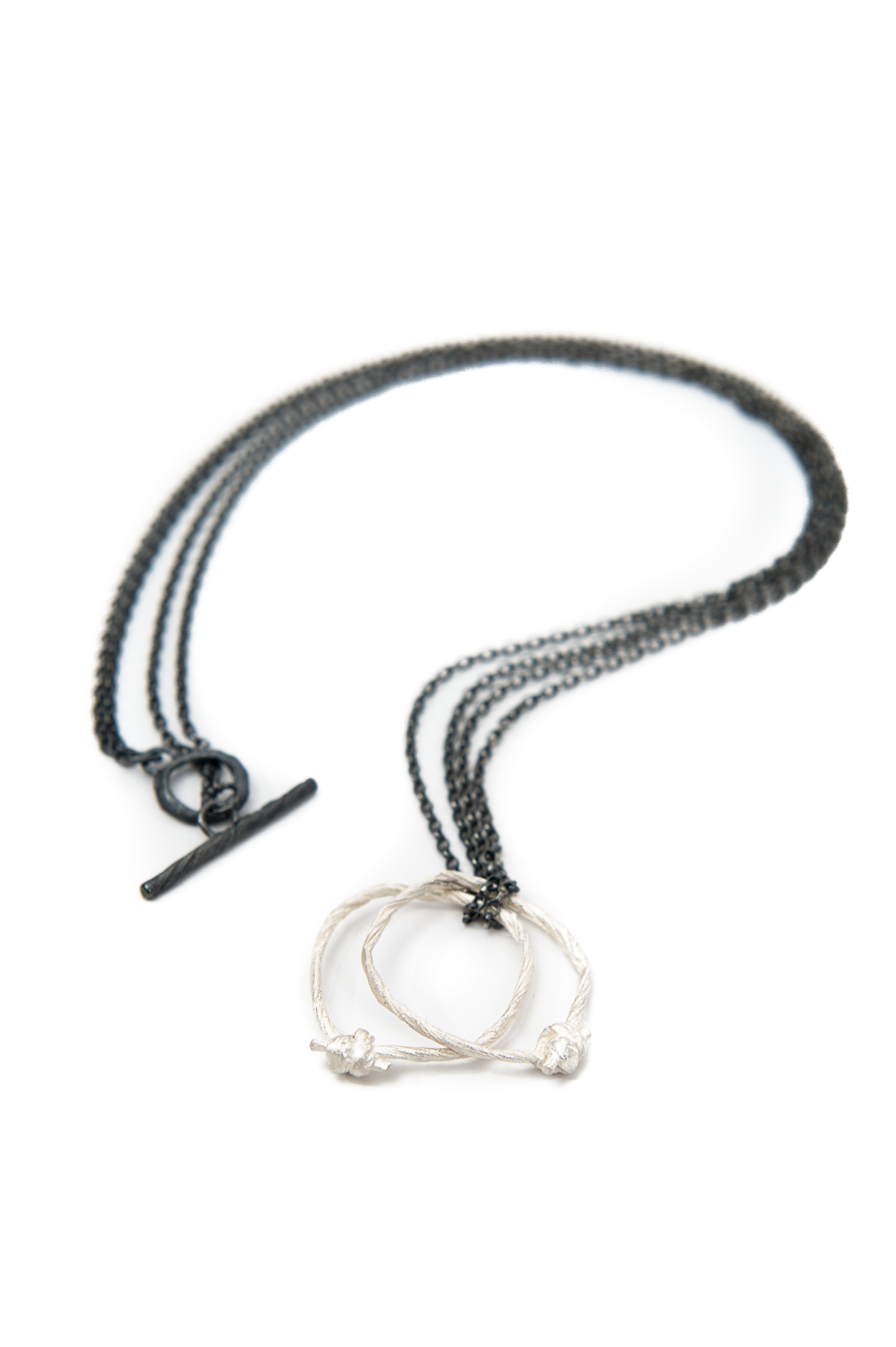 knotted string pendant on chain | Necklaces / Pendants by Antonella ...