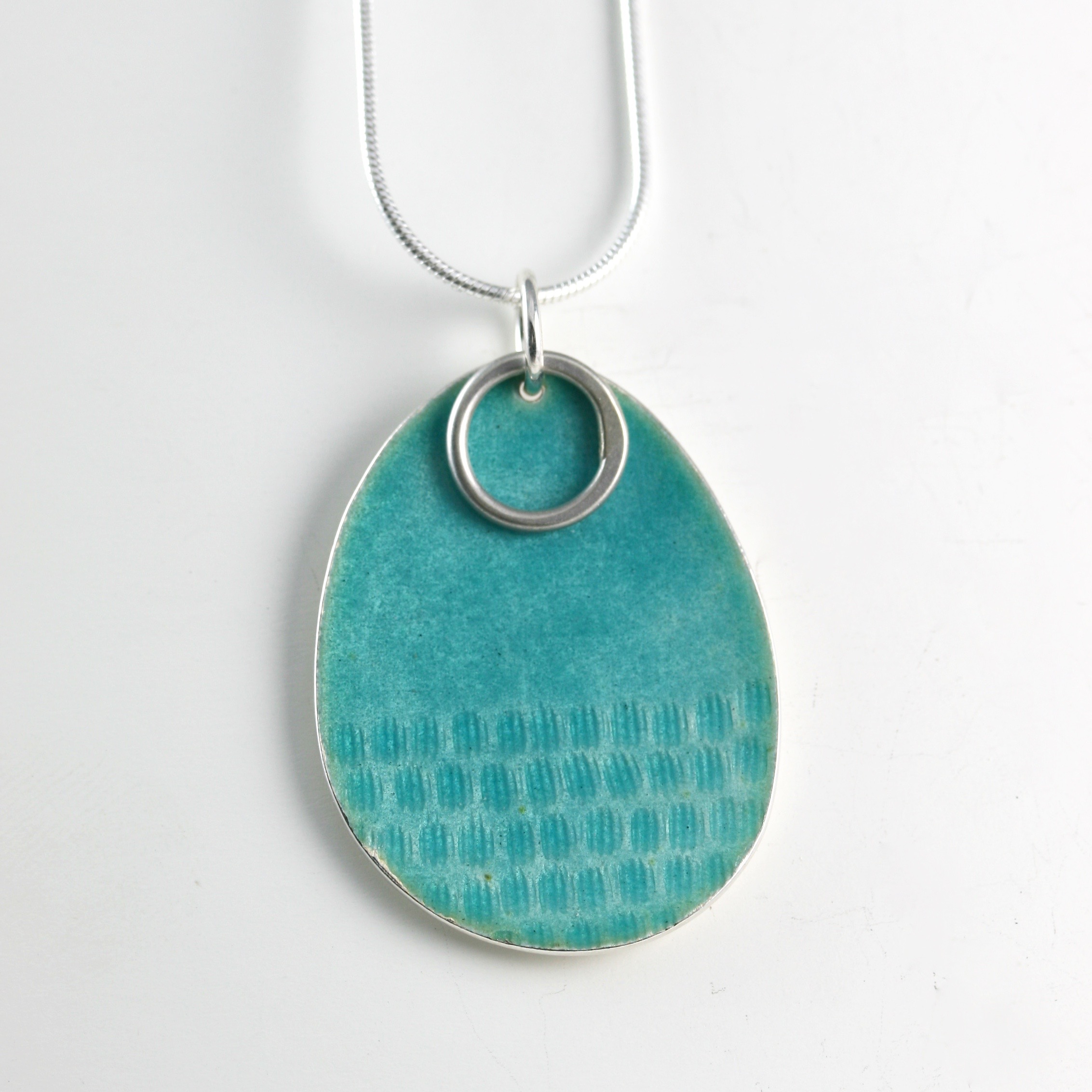 Pendant Tidal sereis in deep turquoise | Necklaces / Pendants by ...