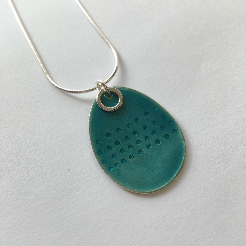 Tidal Pendant Teal | Necklaces / Pendants by Caroline Finlay