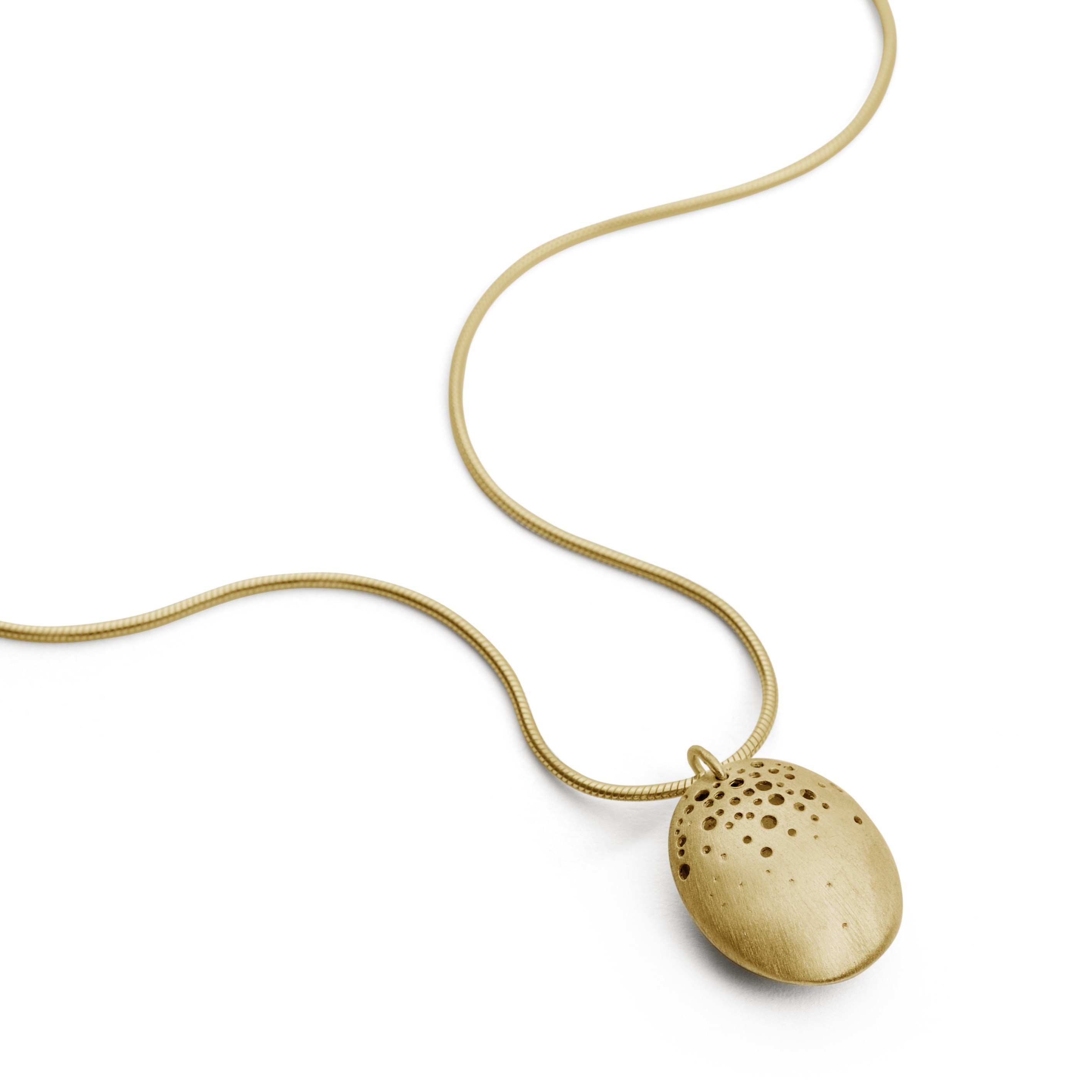 Hollow domed gold pendant  Necklaces / Pendants by Kate Smith