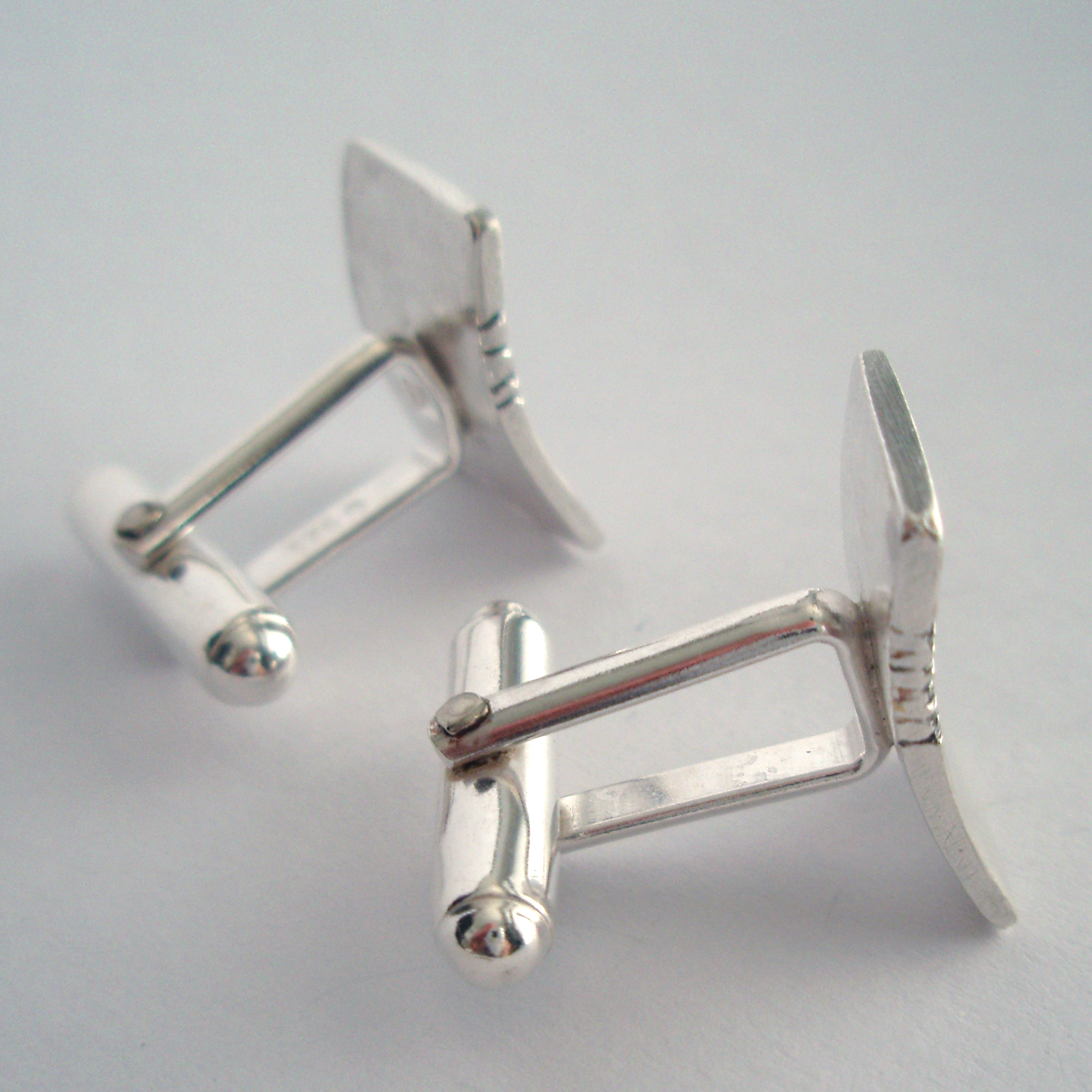 Etched silver cufflinks | Cufflinks by Kate Smith