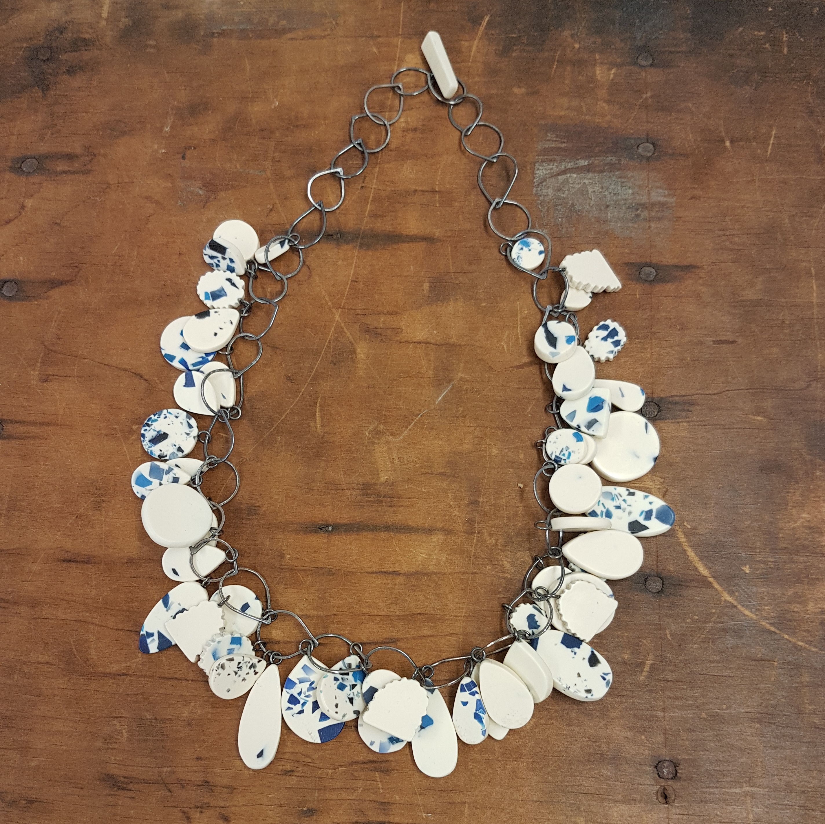 long multi charm speckle necklace | Necklaces / Pendants by Carla Edwards