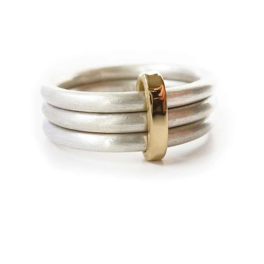 Silver and 18k gold ring | Contemporary Rings by contemporary jewellery ...