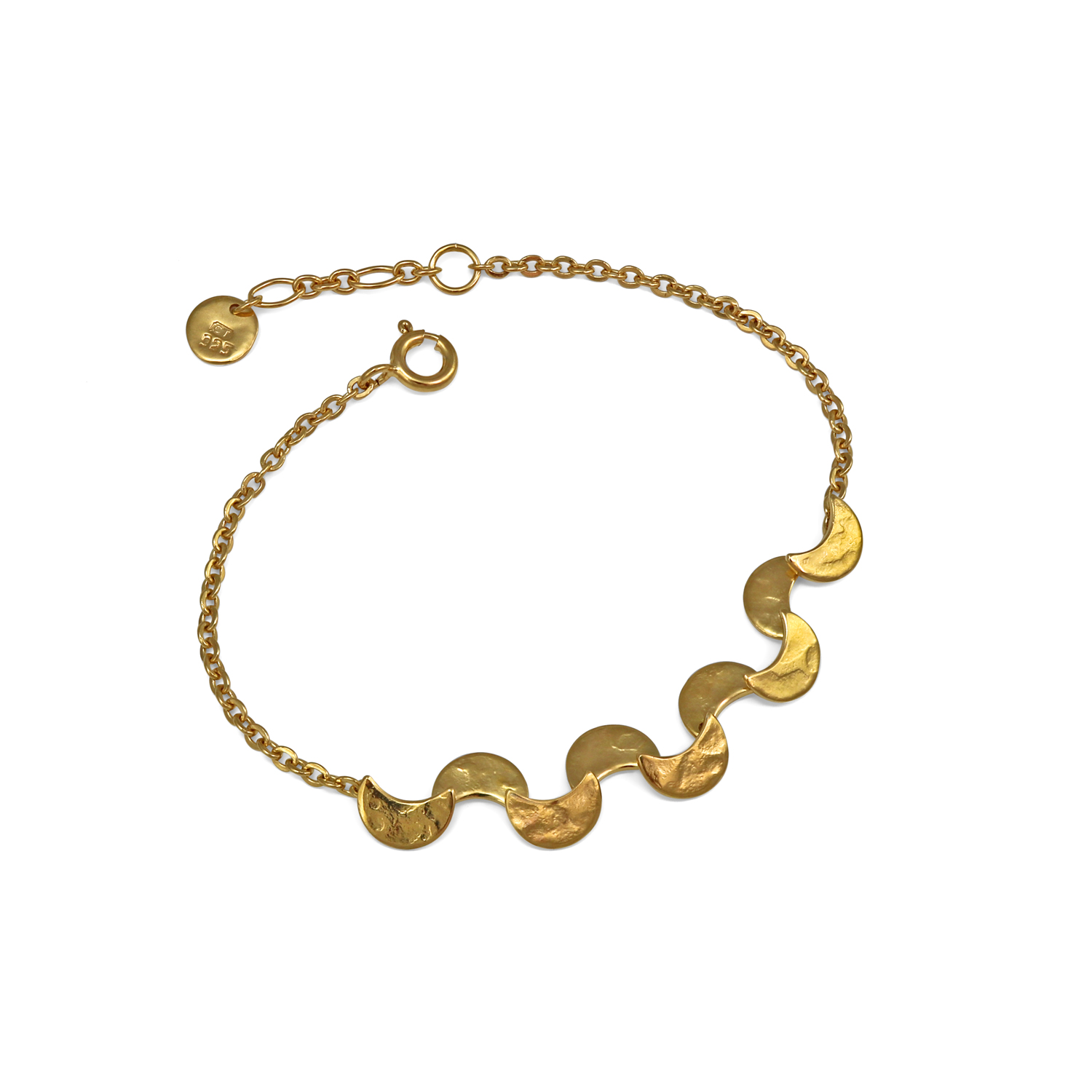 Selene Skinny Ripple Bracelet Gold | Bracelets by Cara Tonkin