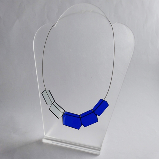 shard necklace in blue and aqua