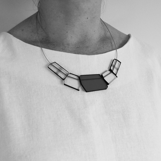 shard necklace on model