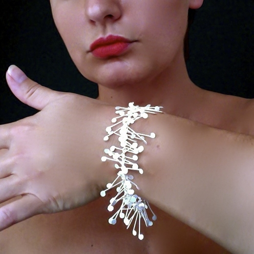 Chaos wire bracelet, satin by Fiona DeMarco