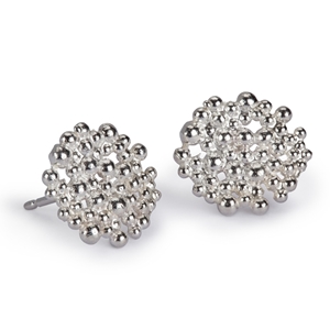 Silver Berry Earrings - Medium - by Hannah Bedford