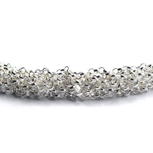 Silver French Knitted Chain Detail