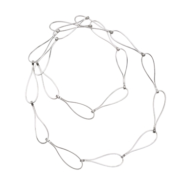 silver loop necklace