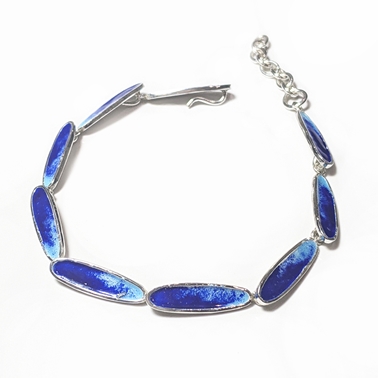 Slinky bracelet dark cobalt and crystal blue