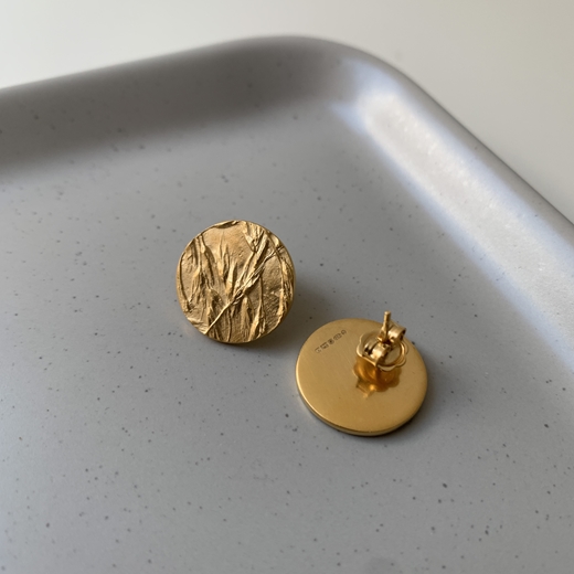 small erba earrings with 22ct gold vermeil back