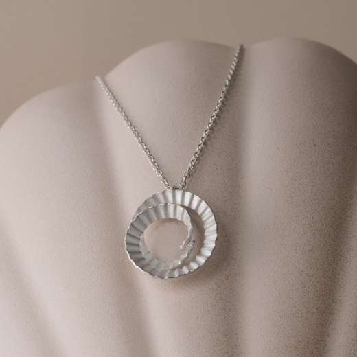 Spiral Pendant Silver, small by Clara Breen_2