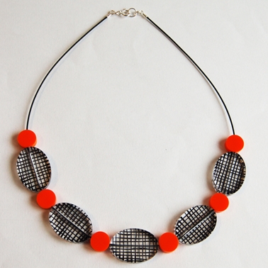 orange spot colour necklace