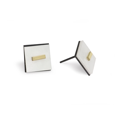 Square mother of pearl earrings by Marianne Anderson
