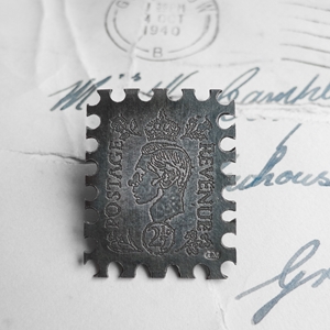 Postage Stamp Brooch