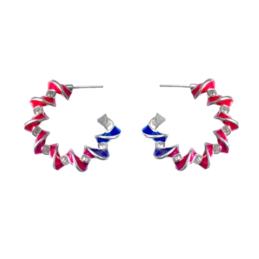 Helix Hoops Statement Red/Blue