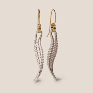 Strata Earrings-Silver and Gold-plated Hook by Clara Breen
