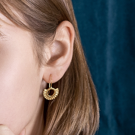 Sunray drop earrings by Clara Breen