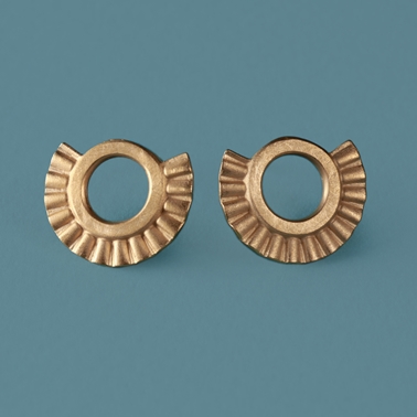 Sunray Earrings Gold-plated silver by Clara Breen