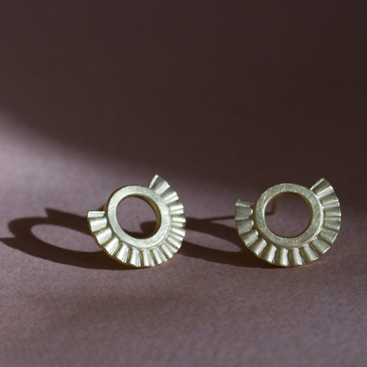 Mini Sunray Earrings Gold-plated silver by Clara Breen