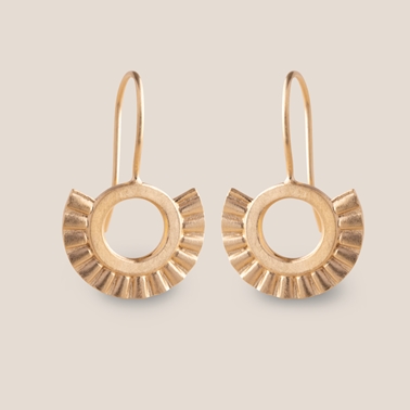 Sunray drop earrings by Clara Breen