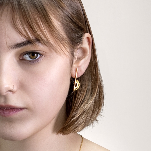 Sunrise Earrings, gold-plated silver by Clara Breen