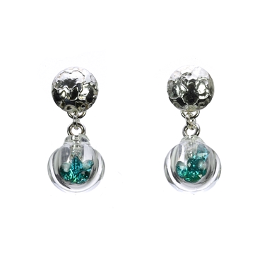 teal-CZ-lampworked-blown-glass-stud-top-sterling-silver-earrings-by-Charlotte-Verity