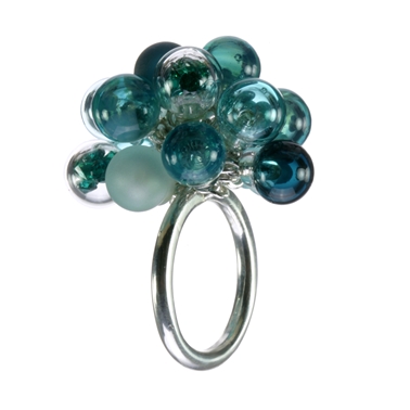 teal-lampworked-blown-glass-sterling-silver-large-bubble-ring-by-Charlotte-Verity