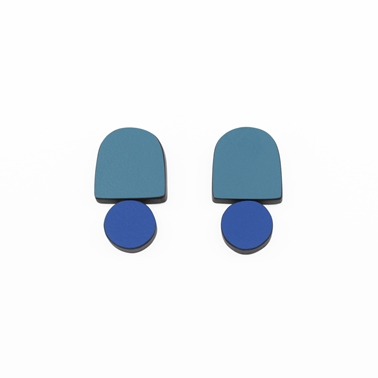 teal and ultra blue earrings