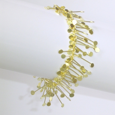 Fiona DeMarco Chaos wire bracelet, gold satin