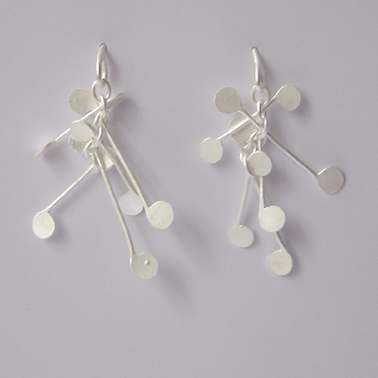 Fiona DeMarco Chaos wire stud earrings, satin