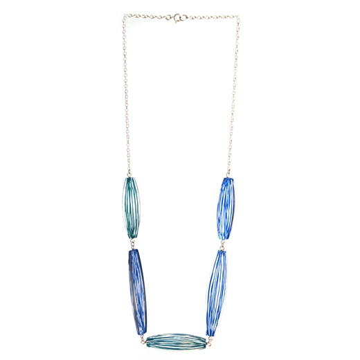 blue and jade seed necklace