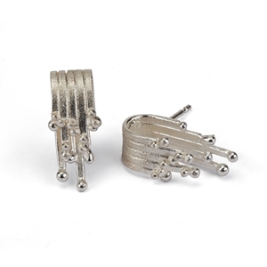 Tide Earrings 1.5cm - Silver - By Hannah Bedford