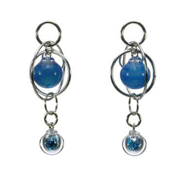 turquoise-flame-worked-glass-double-bubble-sterling-silver-earrings-by-charlotte-verity