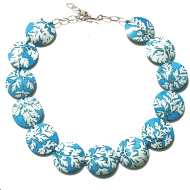 Aqua Herb Robert necklace