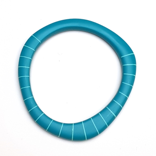 turquoise resin stripy bangle