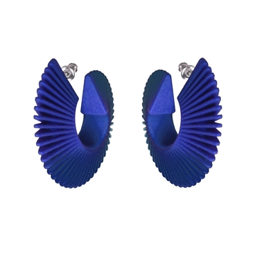 Twist Earrings Blue - side view